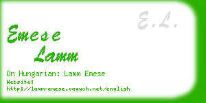 emese lamm business card